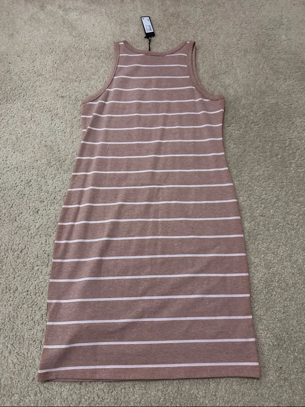 Cotton On Mauve Pink Striped Tank Bodycon Midi Dress NWT - Picture 10 of 10